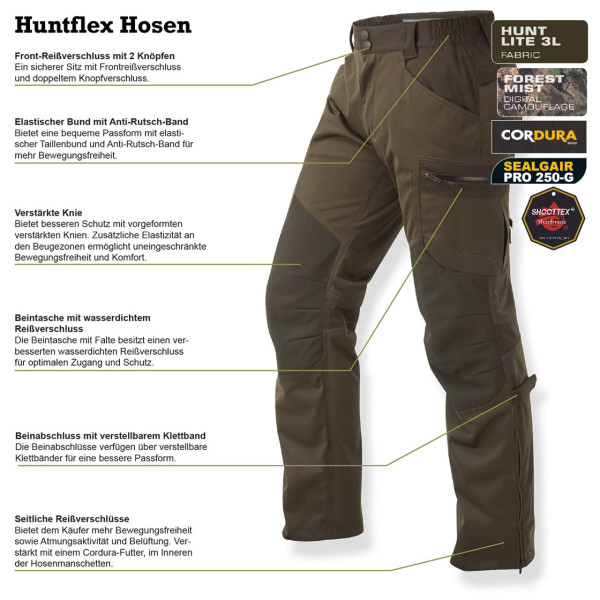 SHOOTERKING Huntflex Herrenhose Jagd und Outdoor Digital Camouflage