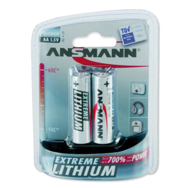 ANSMANN Lithium Batterie Mignon AA FR6 2er Pack