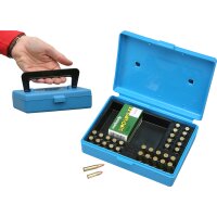 MTM Patronenbox mit Klappdeckel SB-22-20 blau