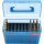 MTM Patronenbox mit Klappdeckel H50-RS-24 blau-transparent