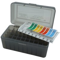 MTM Patronenbox mit Klappdeckel RM-50-41 grau-transparent