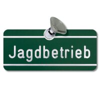 Autoschild "Jagdbetrieb" blanko