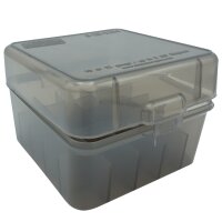 MTM Patronenbox mit Klappdeckel S25-12M-41 grau-transparent