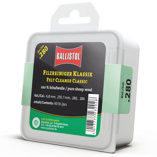 Ballistol Filz Reiniger Klassik Kal. .280 - 60 Stück