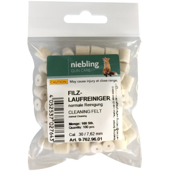 Niebling Laufreiniger Normal Kaliber 7,5 mm / .30 - 100 Stück