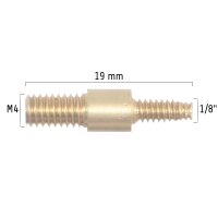 Gewindeadapter M4-Außen auf 1/8"-Außen