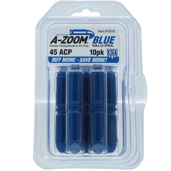 A-Zoom Pufferpatrone BLUE für Pistolen .45 ACP