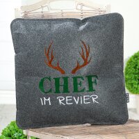 Kissen "Chef im Revier"