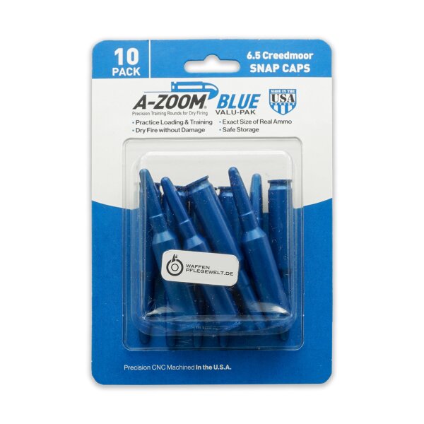 A-Zoom Pufferpatrone BLUE für Büchsen 6,5 Creedmoor