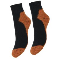 House of Hunting Bio-Merinosocke kurz orange/schwarz Größe 36-37