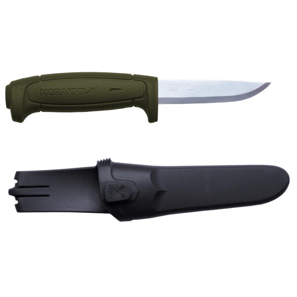 Morakniv Basic 511 aus Carbonstahl in Militär Grün