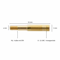 Gewindeadapter M4-Außen mit EFH auf 8-32...