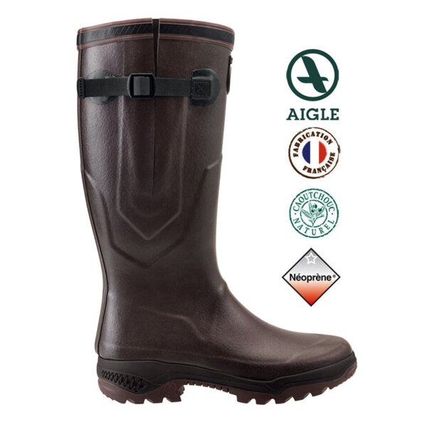 AIGLE Gummistiefel Parcours 2 Iso in braun - Kälteschutz bis -20 Grad