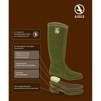 AIGLE Gummistiefel Parcours 2 Iso in braun -...