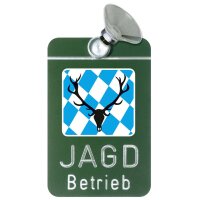 Autoschild Jagdbetrieb mit Länderwappen - Bayern